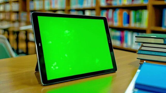ebook reader in library