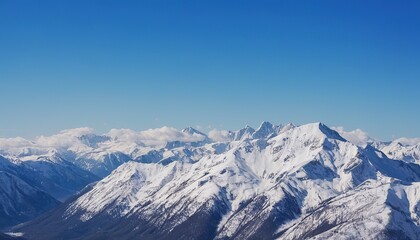 Majestic snowcapped mountains against a blue sky 9