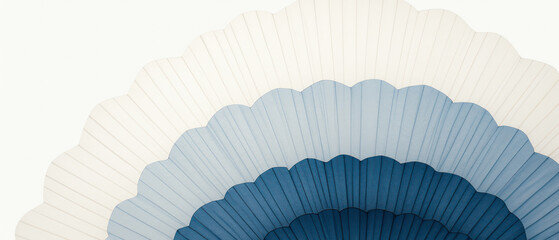 A blue and white wave with gold accents.Generative AI