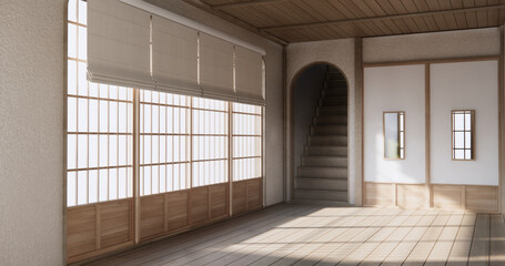 Japan style living area in living room japan style and decoration.