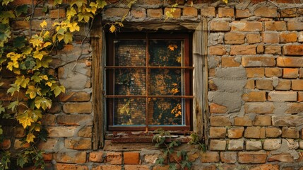 False window in brickwall for backdrops