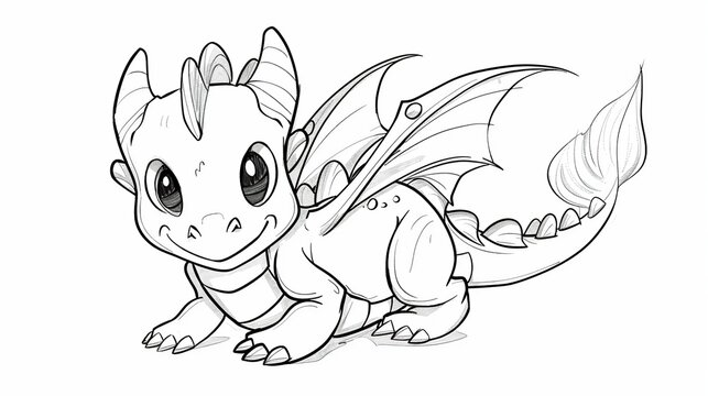 recommend clip art: Cute Baby Dragon Illustration