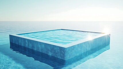 Square Swimming Pool in the Sea