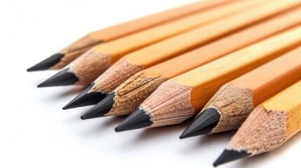 Obraz premium Isolated White Background Pencils