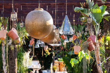 Hanging decorations in the sun.