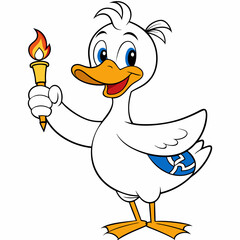 Garza adorable color blanca olimpico