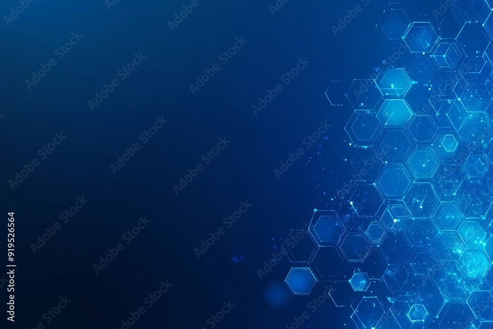 Poster background design with hexagonal shape. abstract geometric background with molecular structure.