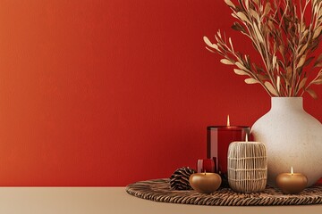 A promotional flyer featuring a warm autumn color palette, with images of seasonal products