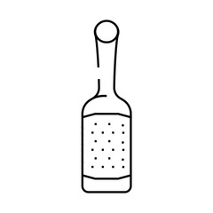 stainless steel microplane kitchen cookware line icon vector. stainless steel microplane kitchen cookware sign. isolated contour symbol black illustration