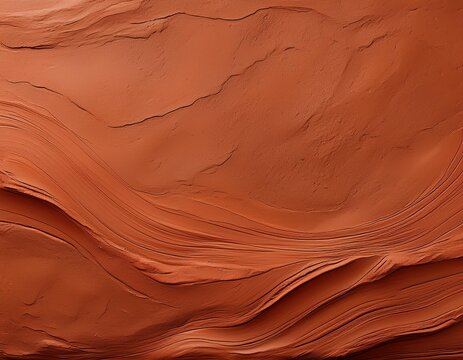 Abstract terracotta and clay pottery texture with smooth and rough patches - Artisan ceramic background.