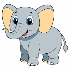 Fototapeta premium Elephant art vector illustrator