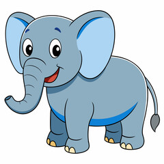 Naklejka premium Elephant art vector illustrator