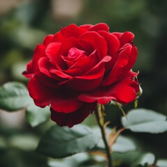 Close view of a Red Eden climbing rose, highlighting the rich colors and delicate features of the flower.