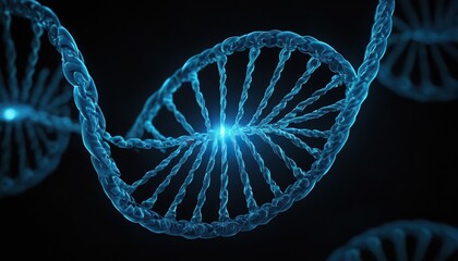 Dna strand symbolizes the intersection of digital technology and scientific discovery 1