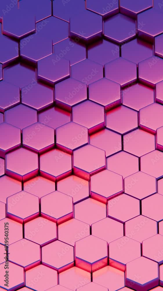 Aufkleber modern hexagonal tiles with gradient lighting