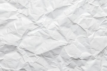 Crumpled rough white paper texture background.
