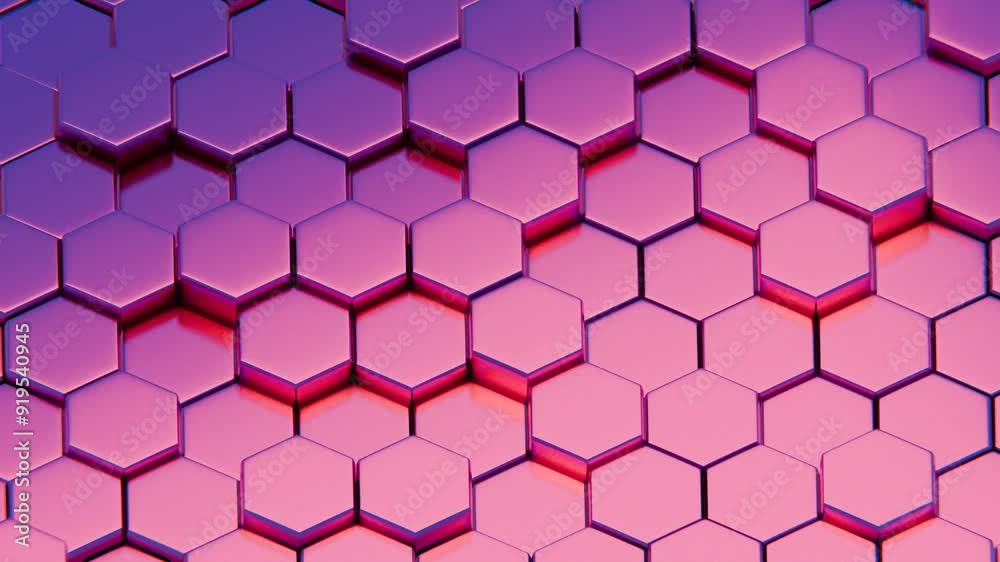 Aufkleber modern hexagonal tiles with gradient lighting