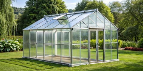 Obraz premium Greenhouse made of durable and lightweight polycarbonate material , greenhouse, polycarbonate,structure