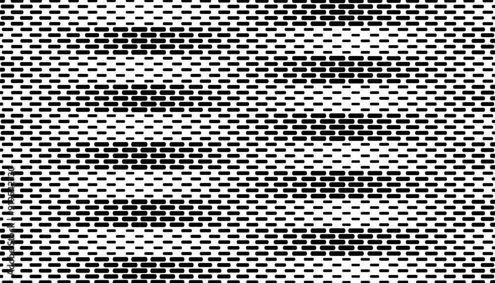 Poster transition effect seamless pattern with black shape on white background. modern pattern for design e