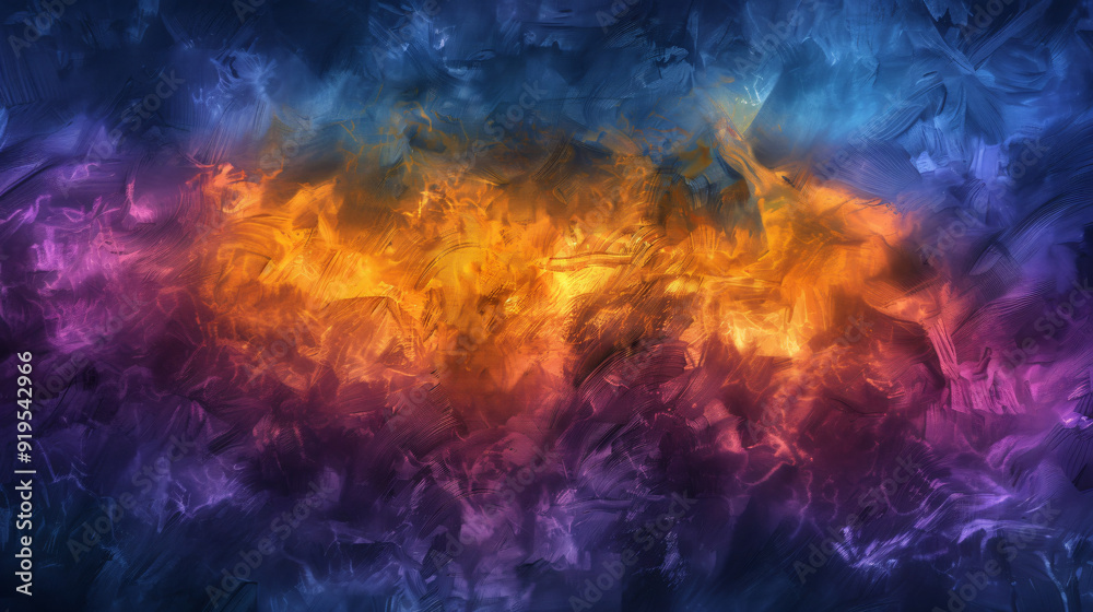 Aufkleber Abstract painting background showing colorful brushstrokes creating dynamic textured background