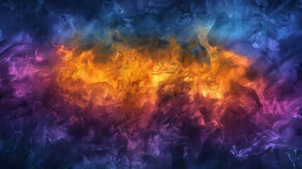 Fototapeta premium Abstract painting background showing colorful brushstrokes creating dynamic textured background