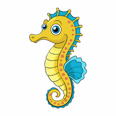 Seahorse art vector illustrator