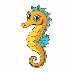 Seahorse art vector illustrator