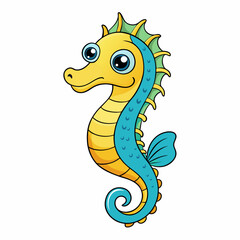 Fototapeta premium Seahorse art vector illustrator