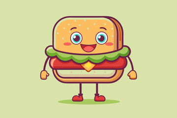  Sandwich Cartoon Vector Illustration. Flat Cartoon Concept, vector art illustration (40).svg, Sandwich Cartoon Vector Illustration. Flat Cartoon Concept, vector art illustration