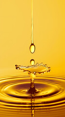 Gold liquid water splash abstract background
