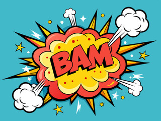 Comic bomb explosion. Cartoon brawl cloud with feet and legs. Speech explode bubbles, circle burst with bam, pow, boom, crash and bang for comic books. Vector set
