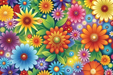 Seamless pattern with flower
