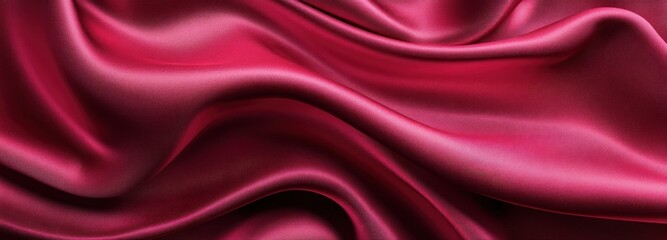 Fototapeta premium Draped Crimson Satin Fabric with Smooth, Flowing Texture