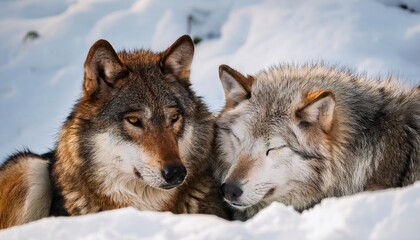 wolf in snow