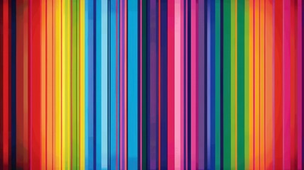 Obraz premium Brightly colored vertical lines create an eye-catching pattern in an art installation during spring