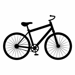 Fototapeta premium Bicycle Black silhouette