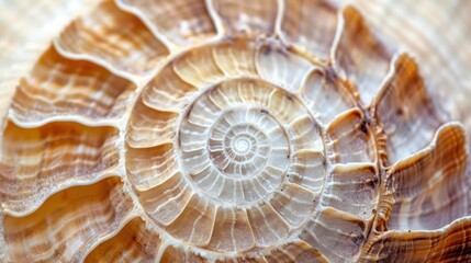 Abstract wallpaper featuring a nautilus shell, with a focus on its fibonacci sequence. The shell's natural beauty is a perfect addition to this art piece.