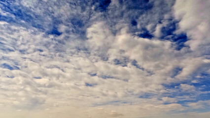 beautiful big clouds in the blue sky bg - photo of nature