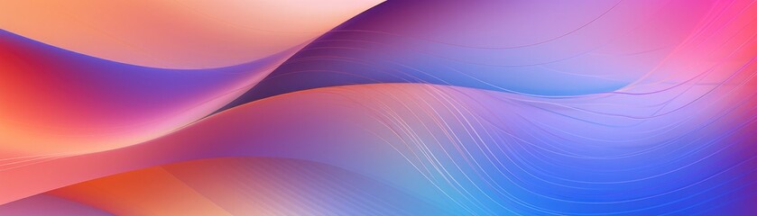 Naklejka premium Multicolored abstract waves with a sense of depth, dynamic background