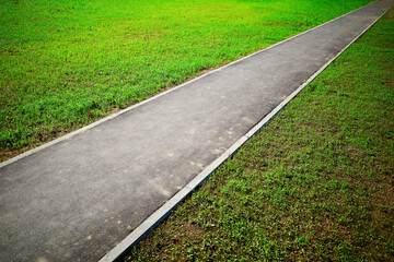 Empty diagonal park path walk background