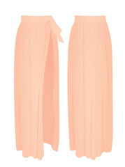 Pink women long sarongs. vector