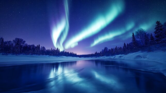 view of the northern lights at night time, seen in Alaska, hyperrealistic photography, style of unsplash and National Geographic,Europe