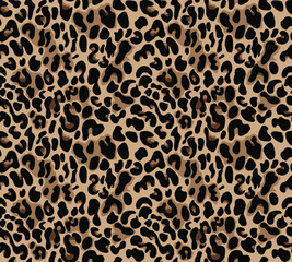 
animal leopard print, seamless cat pattern, fashionable classic design on textiles