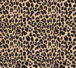 
leopard design vector seamless texture, fashionable print with wild cat spots