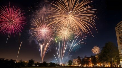 Fototapeta premium Spectacular Fireworks Display
