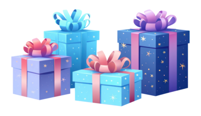 PNG Gift box ribbon celebration.