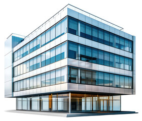 Obraz premium PNG Modern glass office building exterior