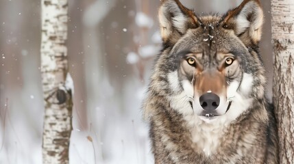 Obraz premium Wolf in Winter Wonderland