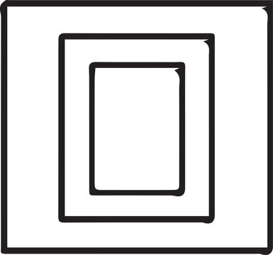 Square   Artistic Silhouette Elements in Black