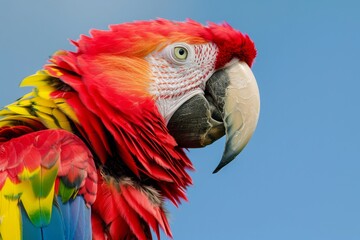 Fototapeta premium Vibrant_parrot_with_colorful_feathers